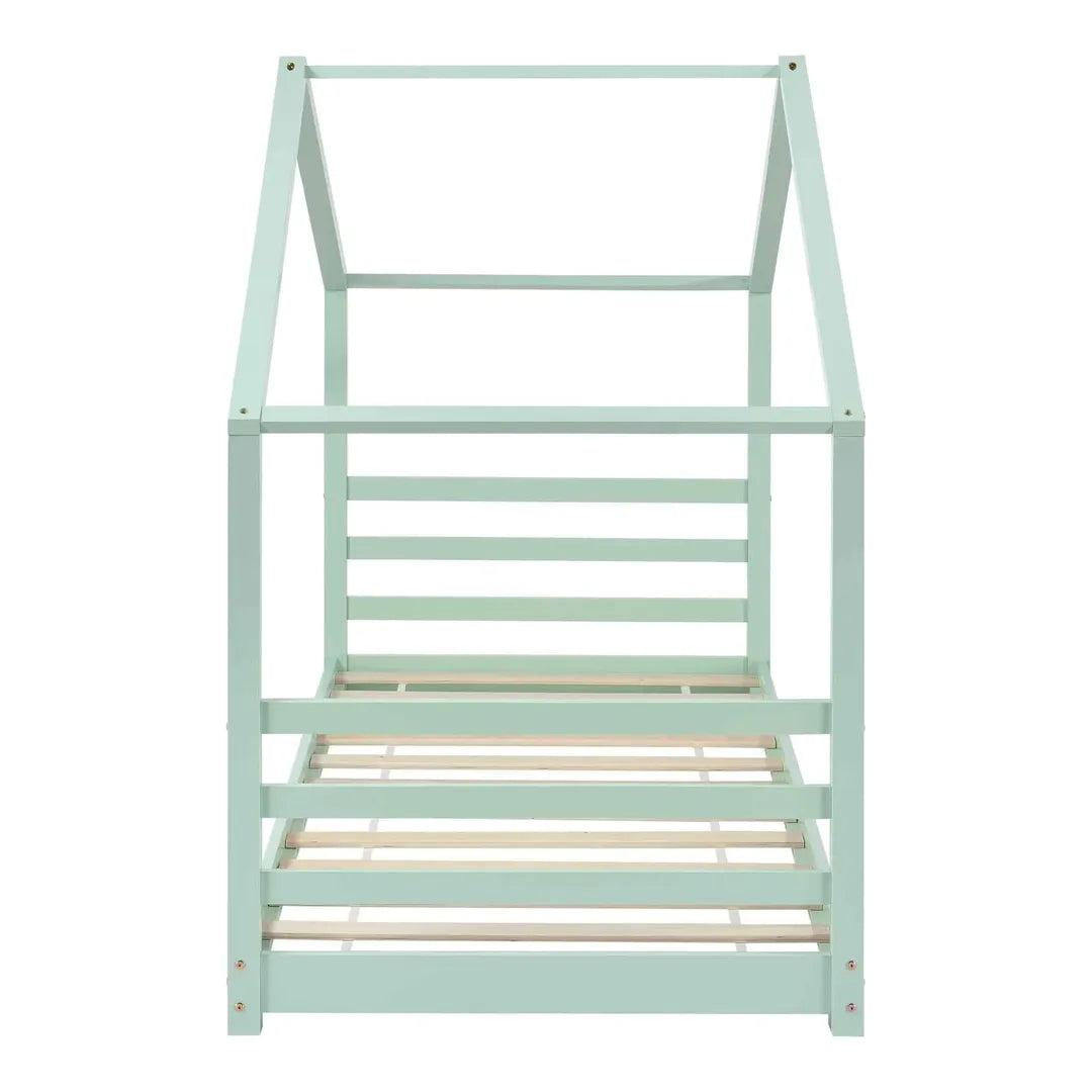 Lit cabane Montessori - 90x200cm - Vert menthe