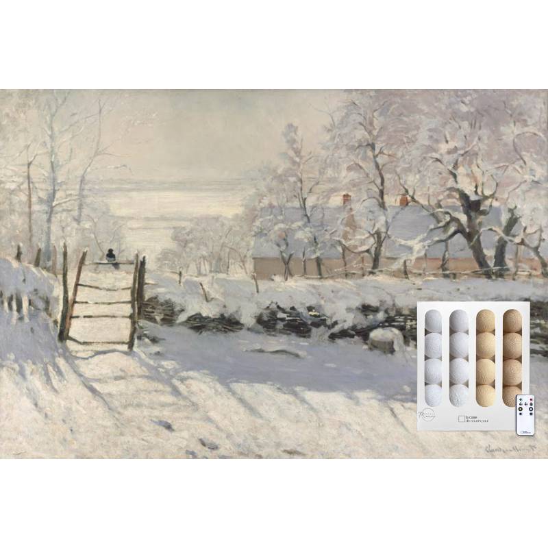 Guirlande lumineuse boule Beige & Blanc