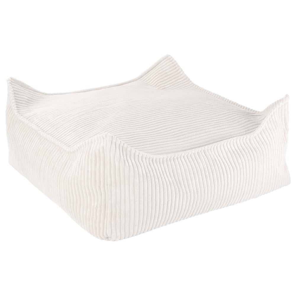 Pouf carré velours Blanc