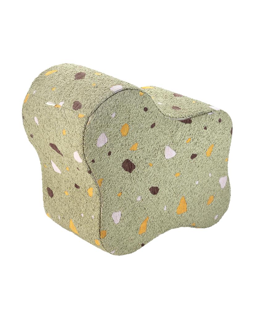 Pouf enfant Teddy bouclette Terrazzo Vert