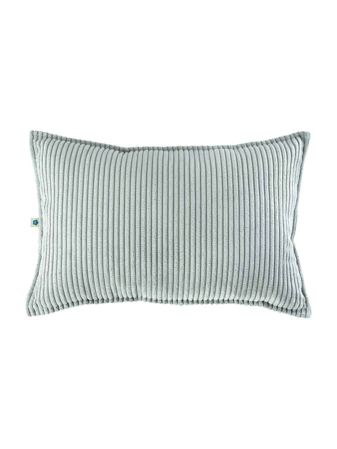 Coussin rectangulaire velours côtelé Vert menthe