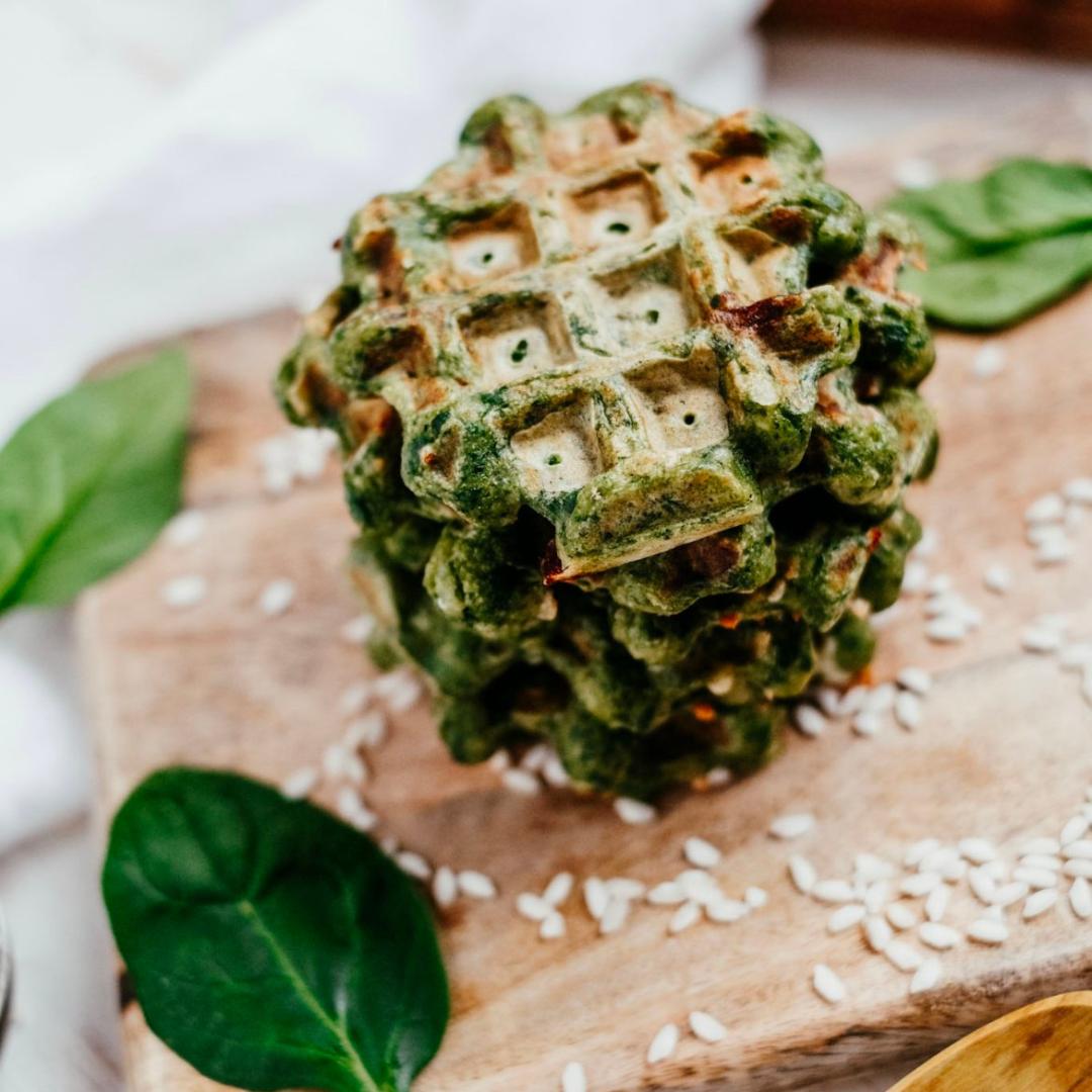 Recette des gaufres aux épinards