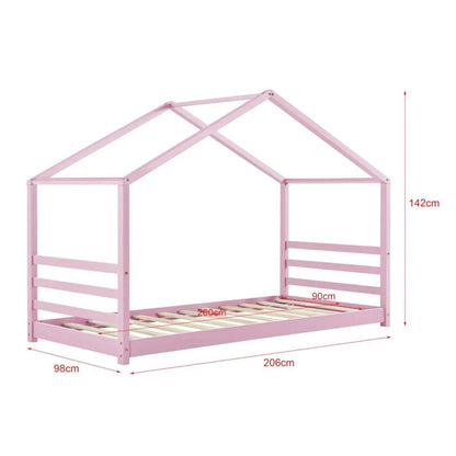 Lit cabane Montessori - 90x200cm - Rose
