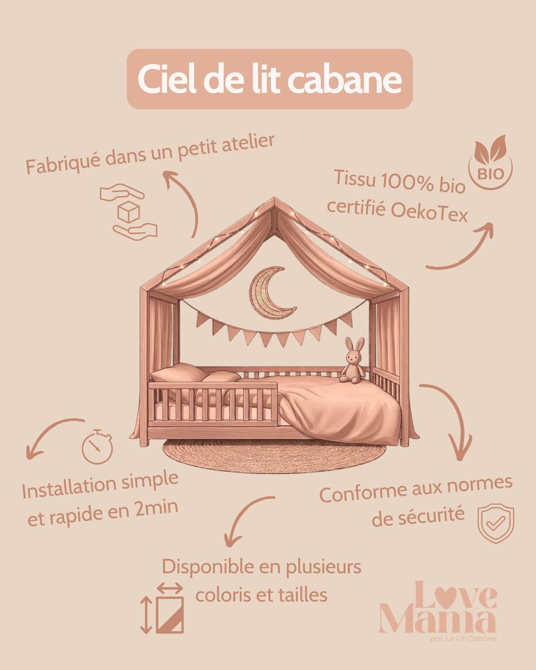Ciel de lit cabane (pack de 2) Bleu glacier