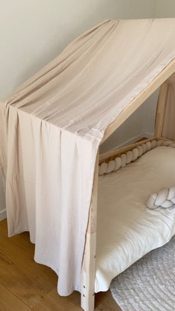 Ciel de lit cabane Beige 90x190cm