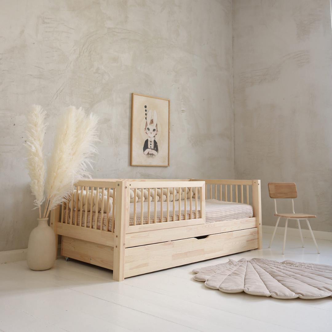 Lit Montessori Alba 90x190cm avec tiroir lit d&