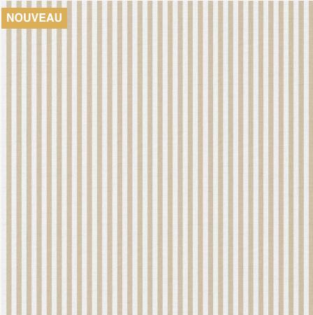 Panier à langer + matelas + housse rayée beige