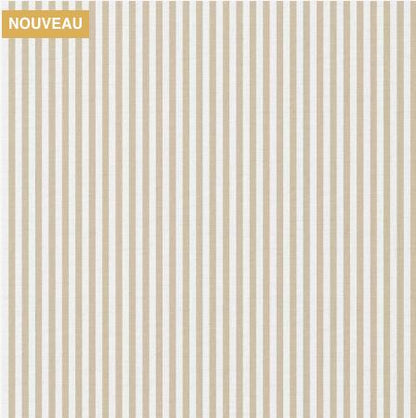 Panier à langer + matelas + housse rayée beige