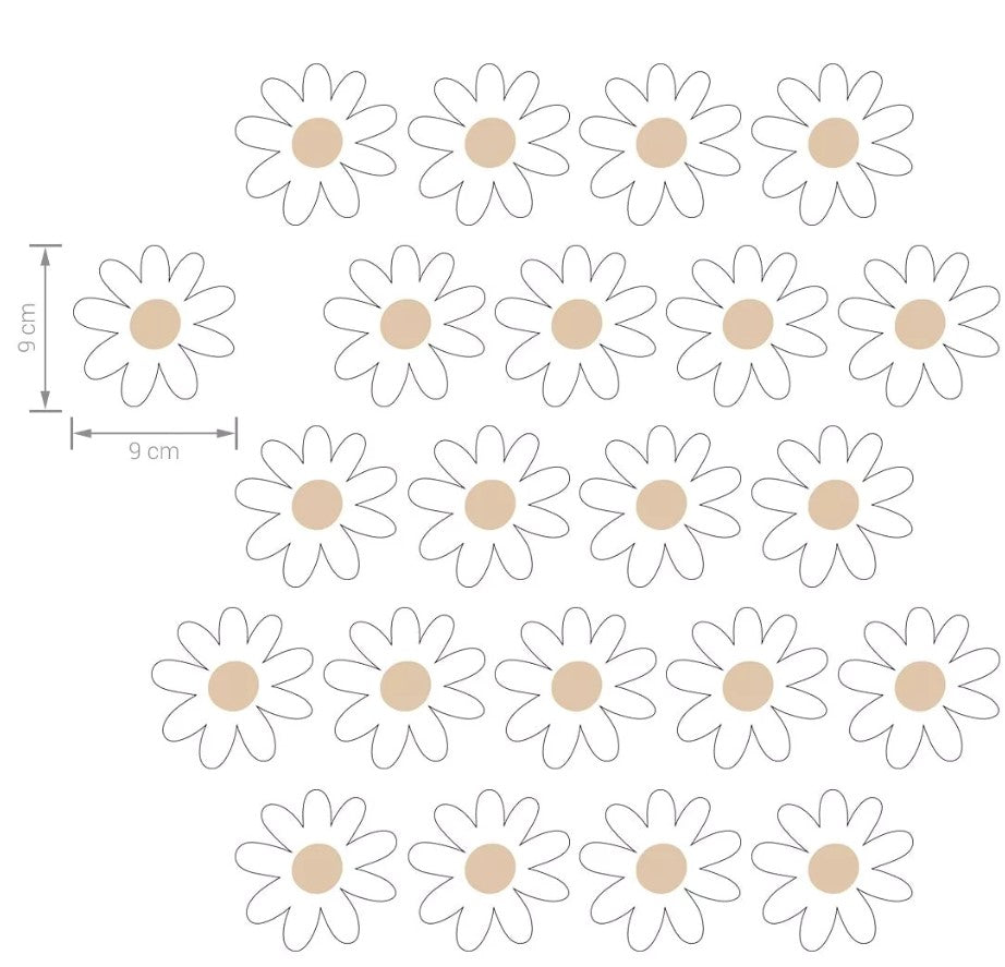 Sticker Fleur Marguerite Blanc