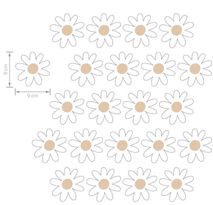 Sticker Fleur Marguerite Blanc