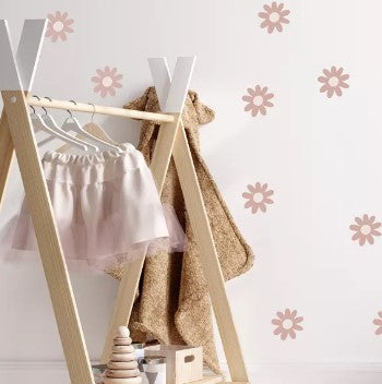 Sticker Fleur Marguerite Vieux Rose