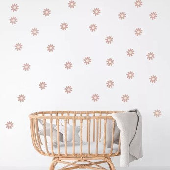 Sticker Fleur Marguerite Vieux Rose