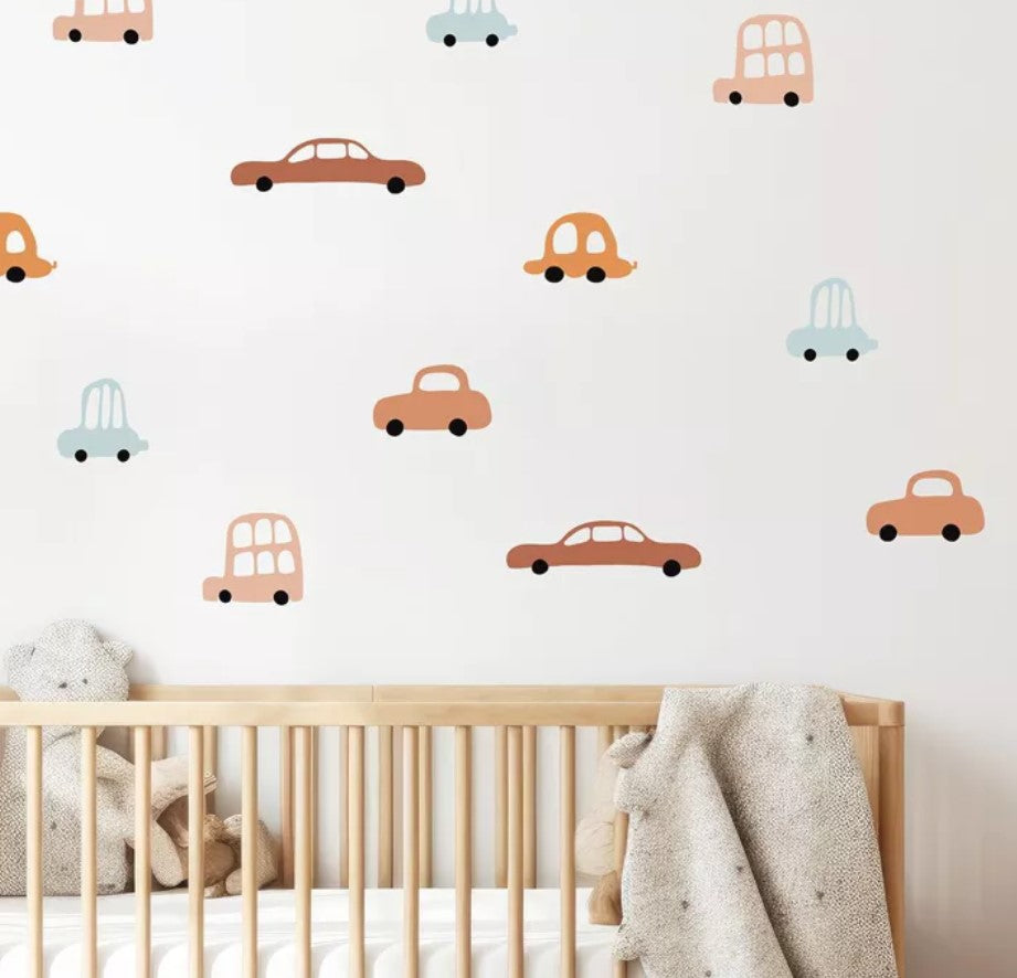 Sticker Voiture Bleu &amp; Terracotta