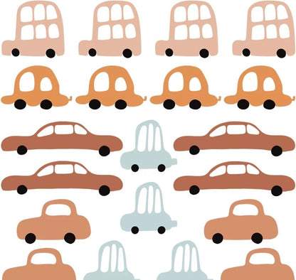Sticker Voiture Bleu &amp; Terracotta