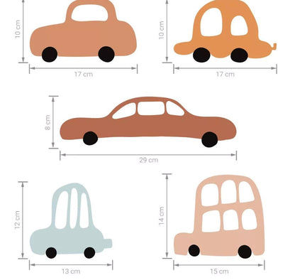 Sticker Voiture Bleu &amp; Terracotta