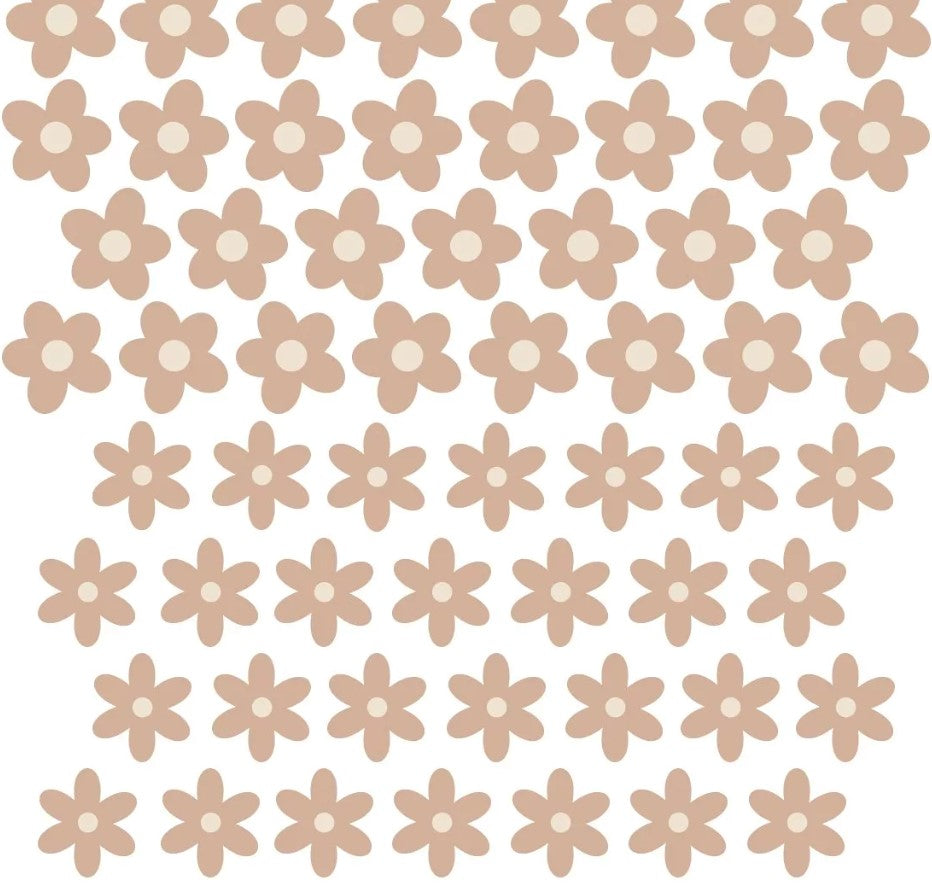 Sticker Fleur Marguerite Beige