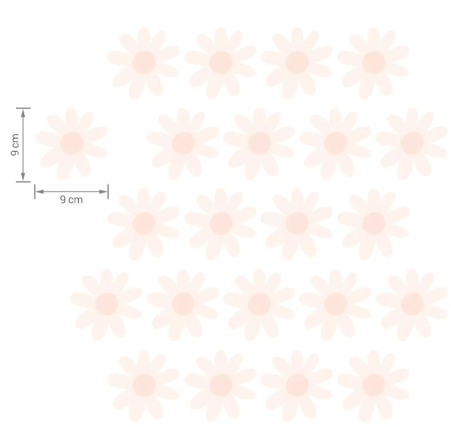 Sticker Fleur Marguerite Rose Pâle