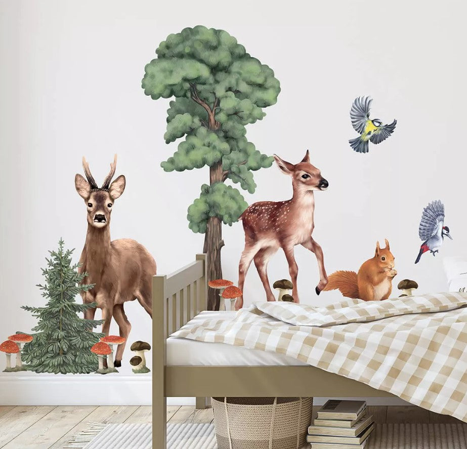 Sticker Animaux de la forêt biches