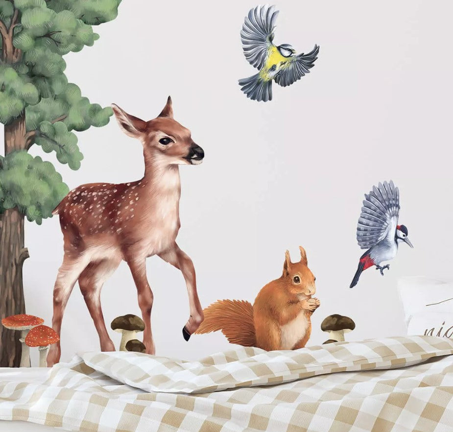 Sticker Animaux de la forêt biches