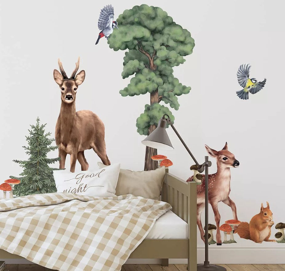 Sticker Animaux de la forêt biches