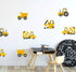 Sticker Tracteur & Pelleteuse Jaune