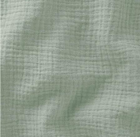 Panier à langer + matelas + housse double gaze vert de gris