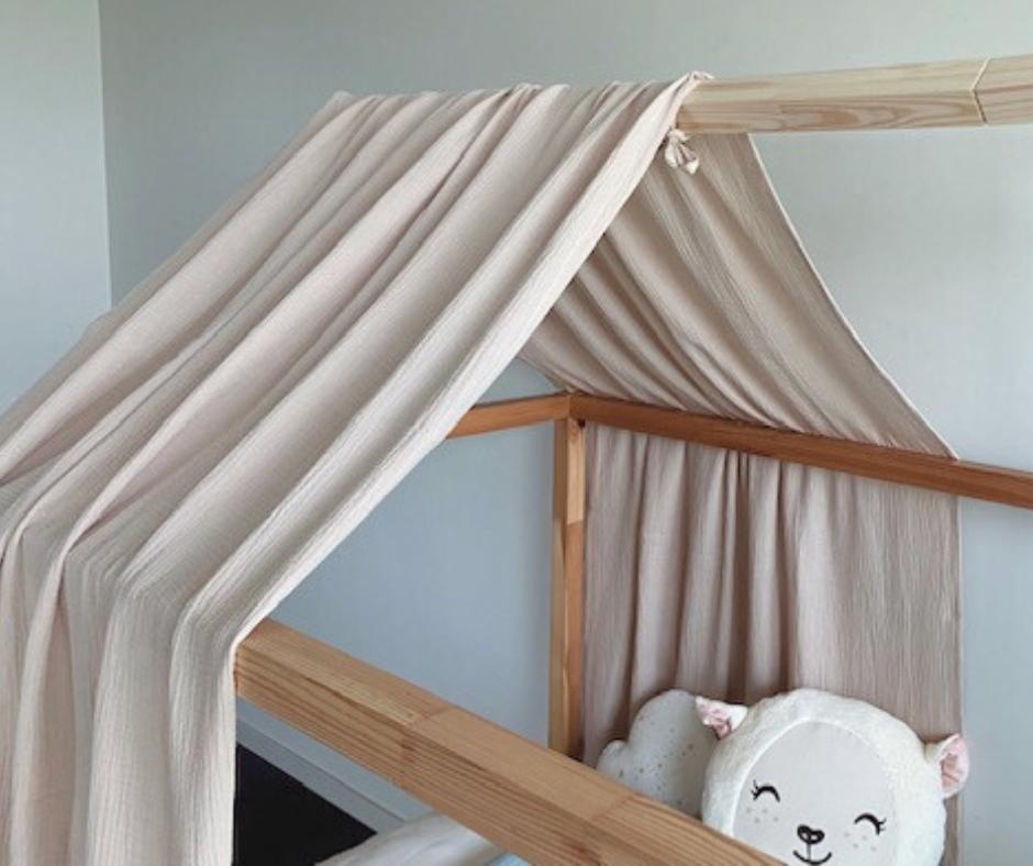 Ciel de lit cabane Beige pour lit Kura Ikea