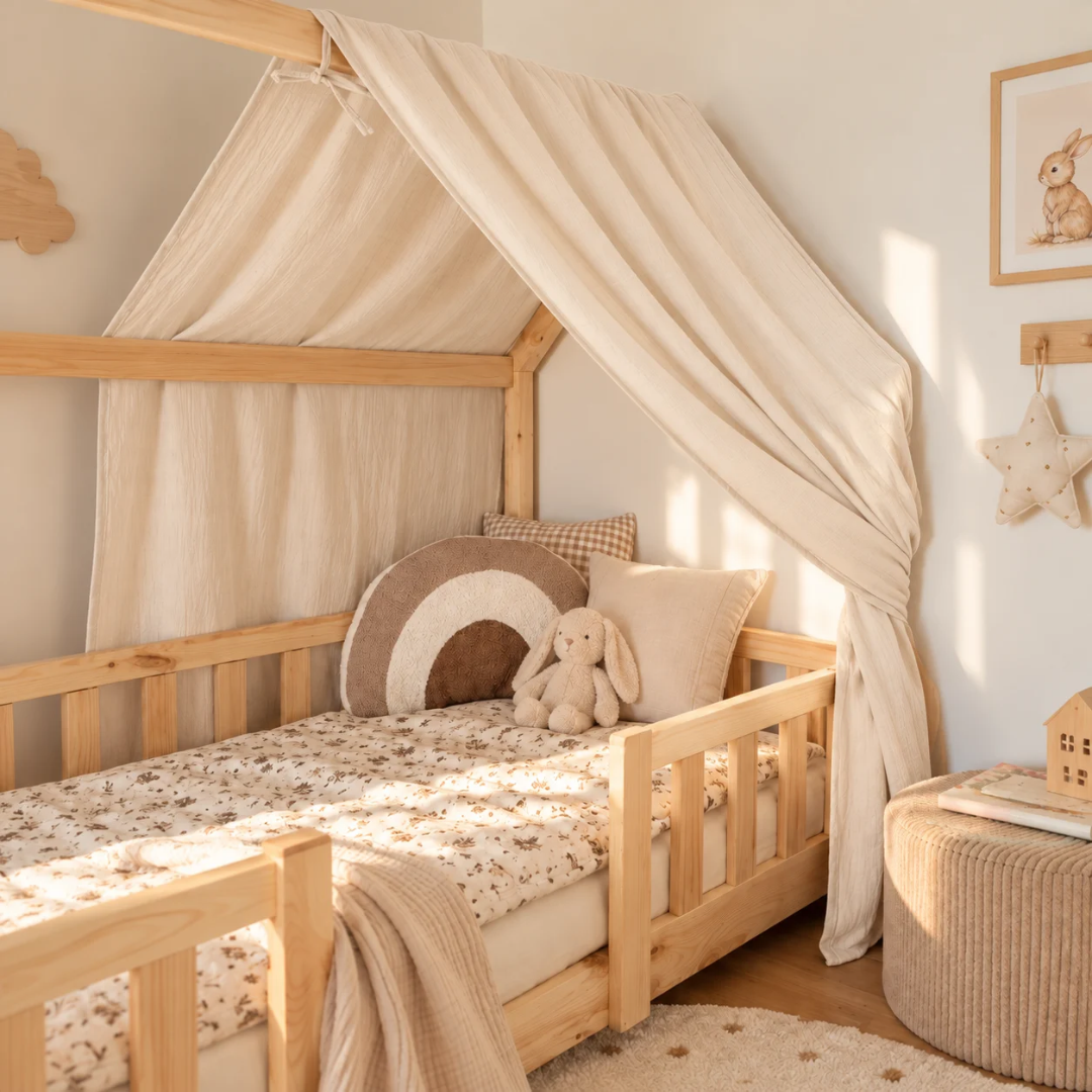 Ciel de lit cabane Ecru en stock