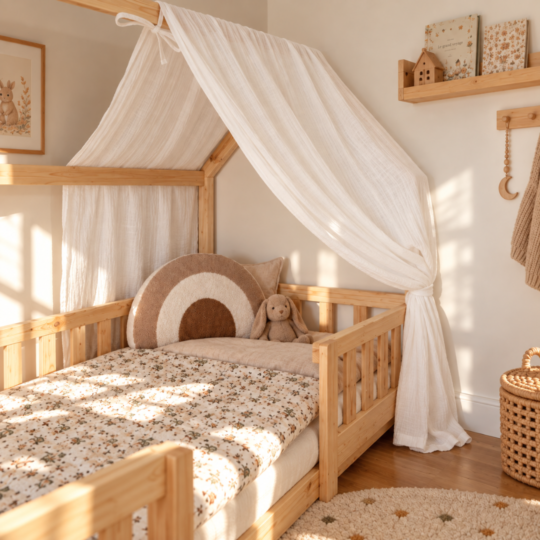 Ciel de lit cabane Blanc