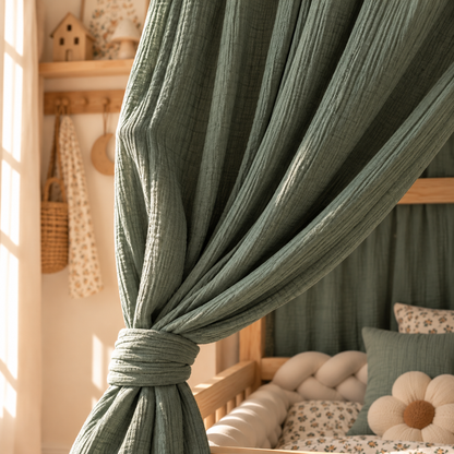 Ciel de lit cabane Vert eucalyptus