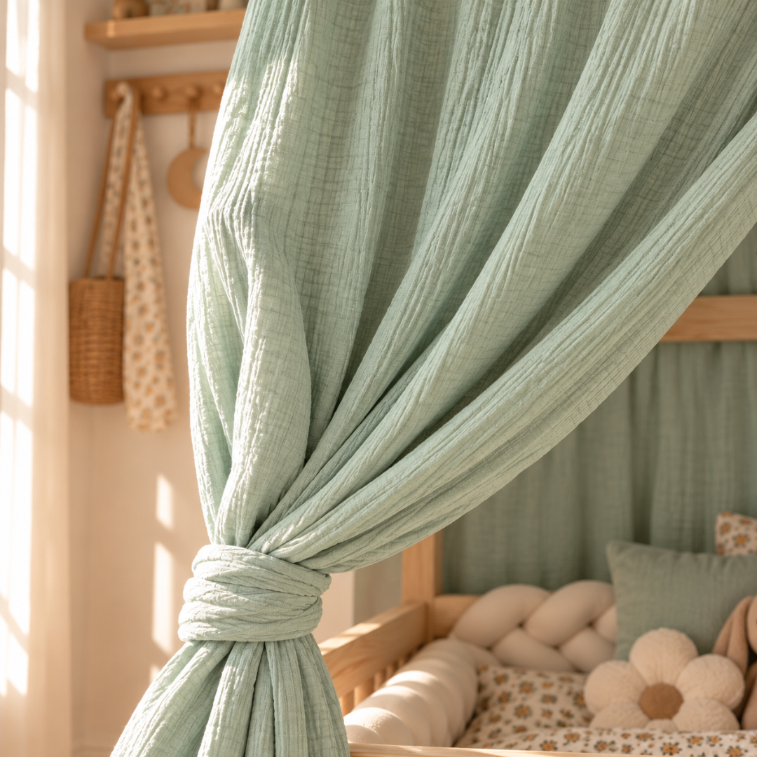 Ciel de lit cabane Vert menthe
