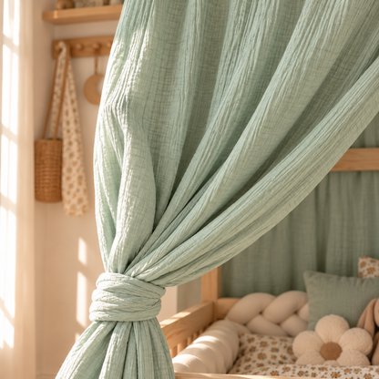Ciel de lit cabane Vert menthe