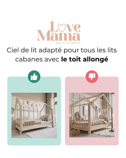 Ciel de lit cabane (pack de 2) Bleu glacier