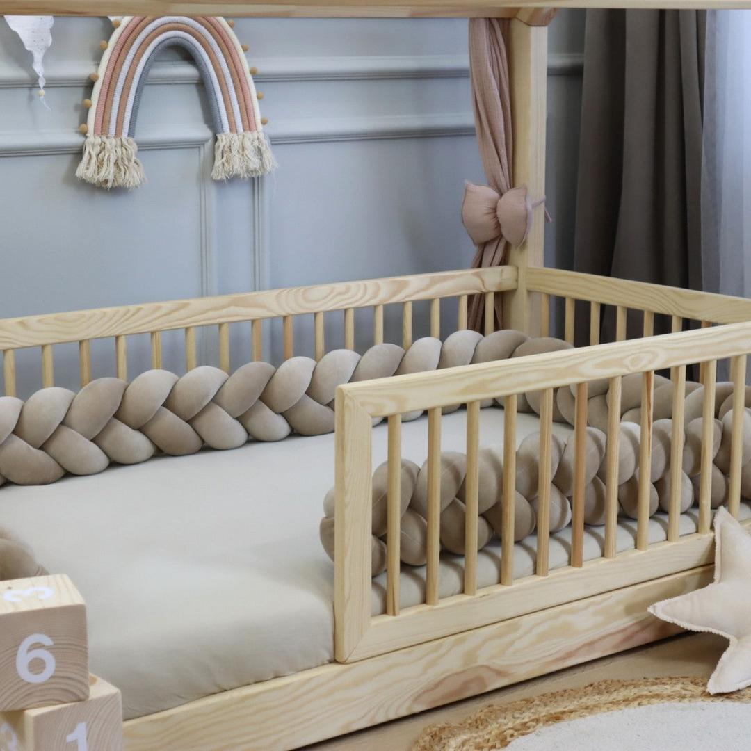 Tresse de lit Beige foncé 300cm