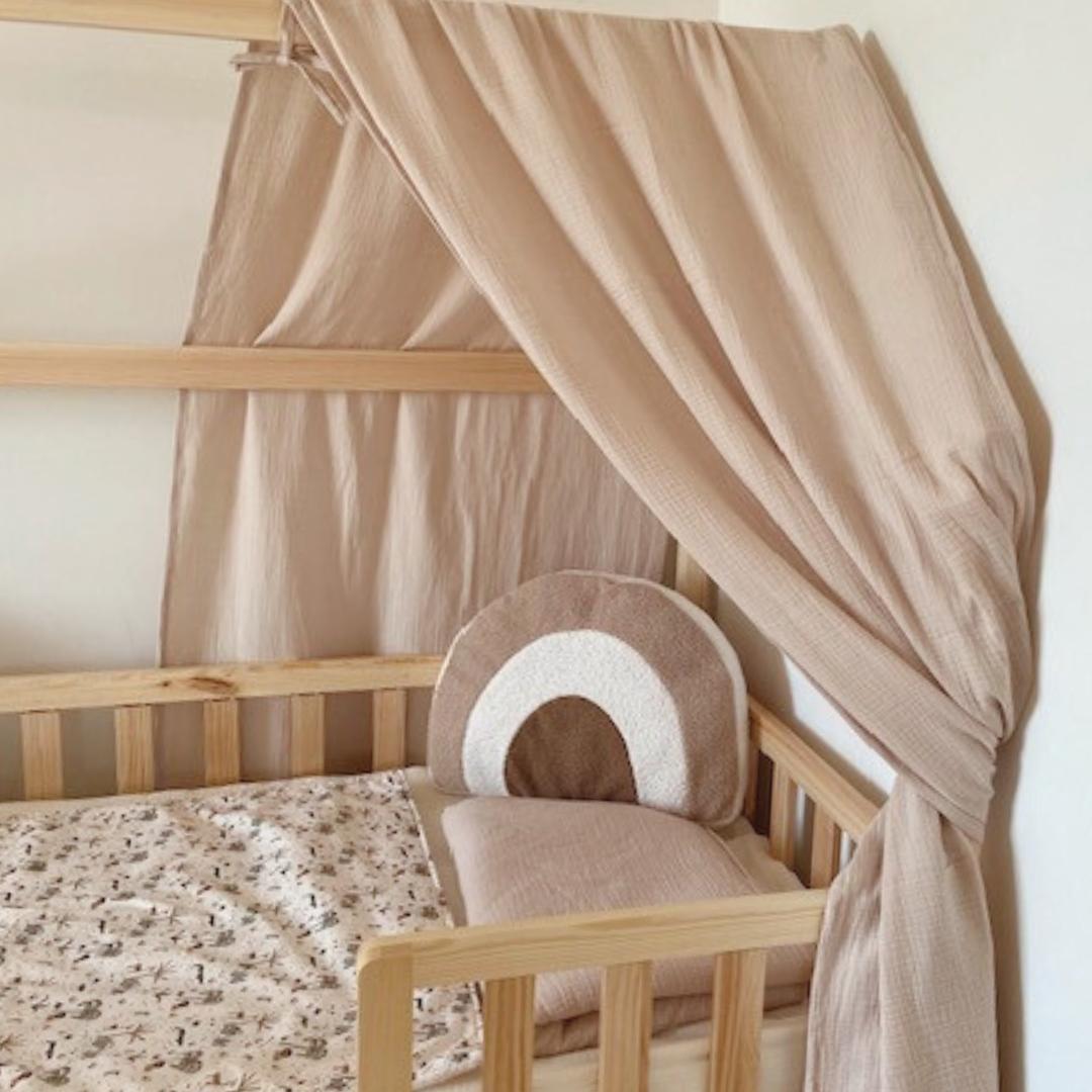 Ciel de lit cabane Beige 90x190cm