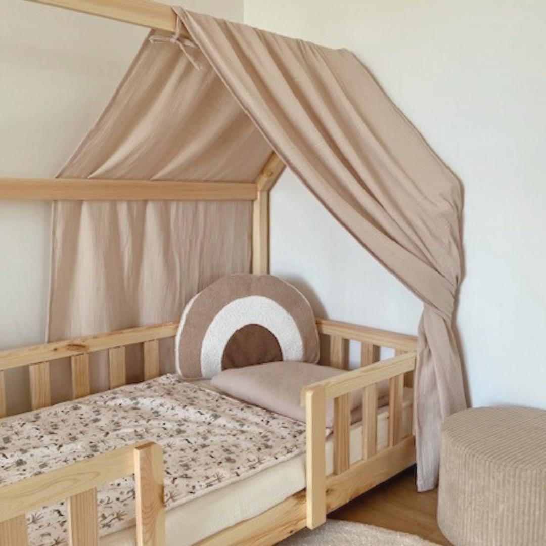 Ciel de lit cabane Beige 90x190cm