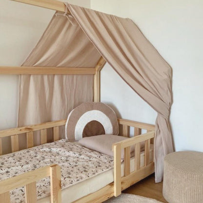 Ciel de lit cabane Beige 90x190cm