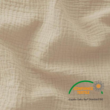 Tour de lit cabane double gaze Beige 19x370cm