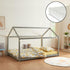 Pack grand lit cabane double 140x200cm + matelas