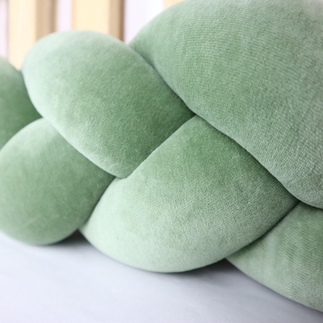 Tresse de lit vert eucalyptus 200cm