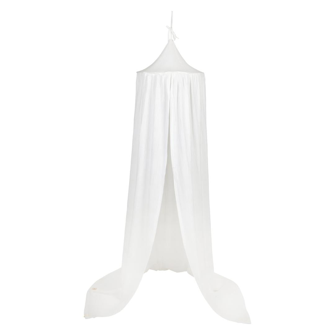 Ciel de lit bébé Blanc - Fait main