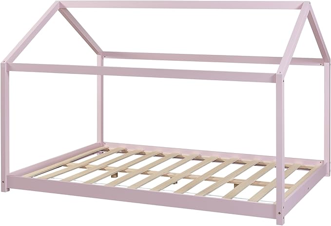 Lit cabane Montessori - 90x200cm - Rose