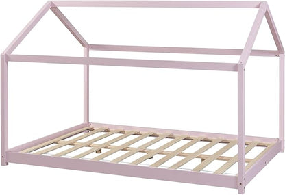 Lit cabane Montessori - 90x200cm - Rose
