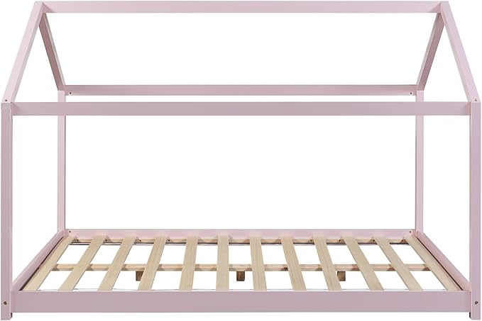 Lit cabane Montessori - 90x200cm - Rose