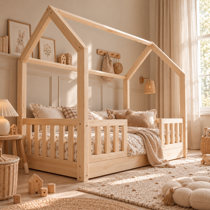 Grand lit cabane Montessori Andrea