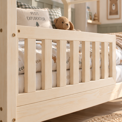 Matteo cabinebed met barrière 90x200cm