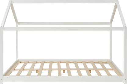 Lit cabane Montessori - 90x200cm - Blanc