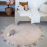 Tapis enfant rose poudré