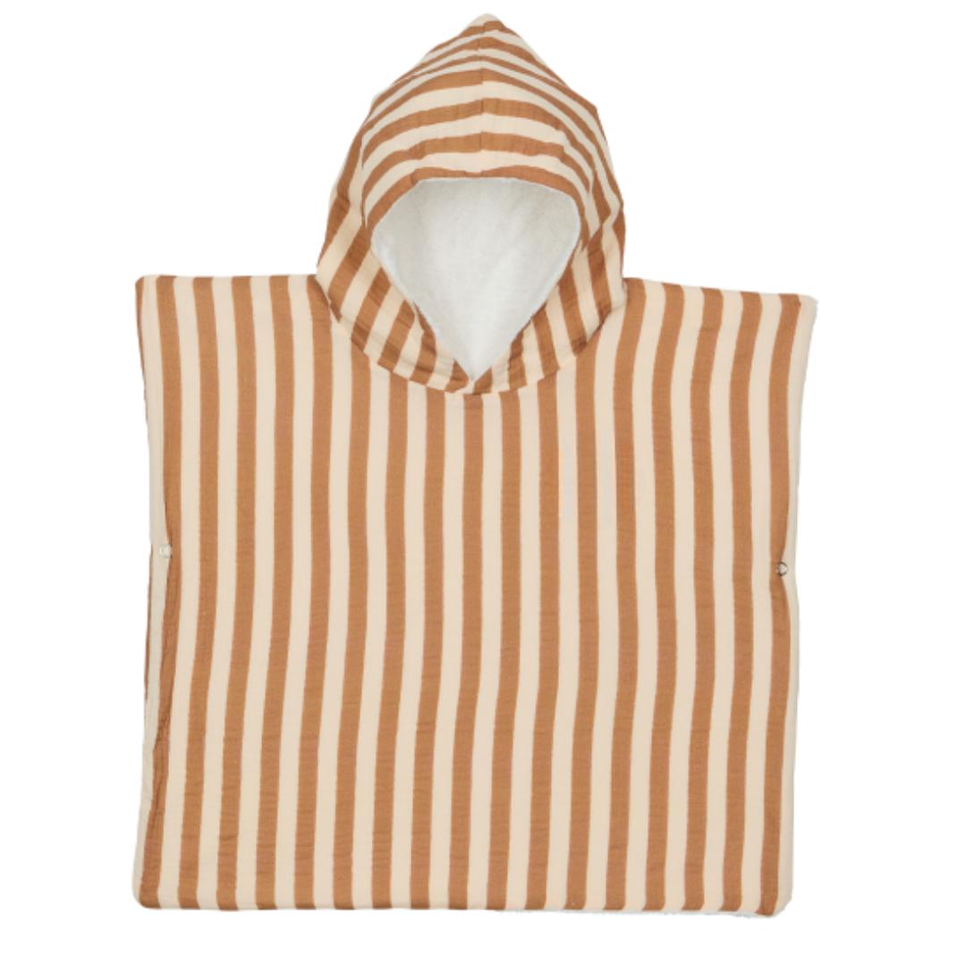 Poncho de bain enfant rayure
