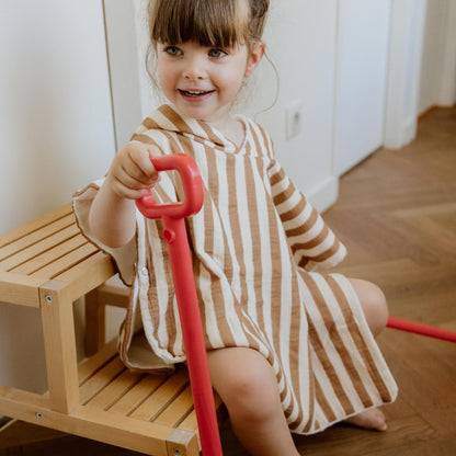 Poncho de bain enfant rayure